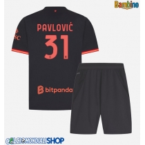 Maglie da calcio AC Milan Strahinja Pavlovic #31 Terza Maglia Bambino 2026-27 Manica Corta + Pantaloni corti)